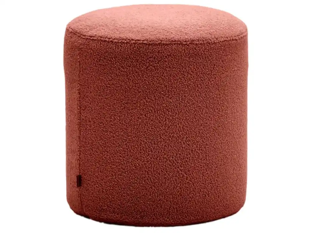 Top Prodej Terakotově červený bouclé taburet Kave Home Kaeli 43 cm