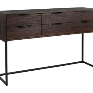 Aktuální Tmavě hnědá teaková komoda WLL WEBSTER 135 x 35 cm