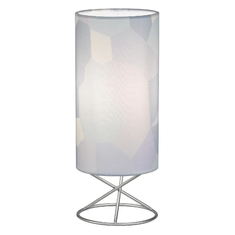 Sezónní Sleva Stolní lampa, kov/šedé textilní stínítko, AVAM