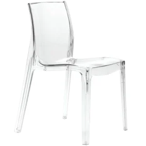 Transparentní plastová jídelní židle Simple Chair Oblíbený