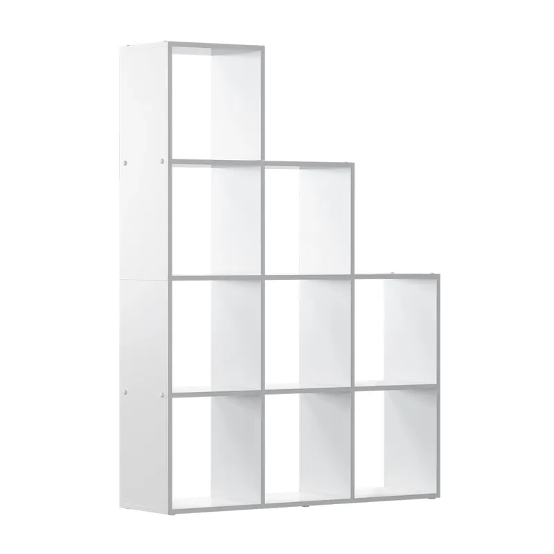 Super Cena Schodišťový regál Aramis Bílá 103.5 x 144 cm 9 přihrádek Vicco