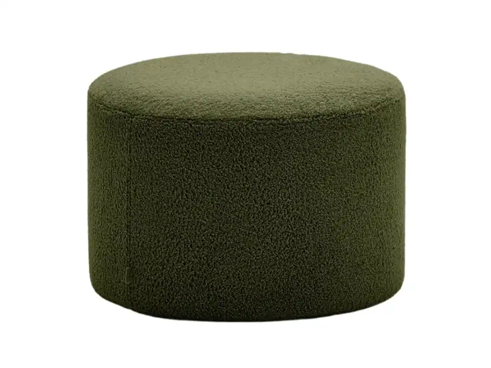 Zelený bouclé taburet Kave Home Kaeli 60 cm Časově Omezené