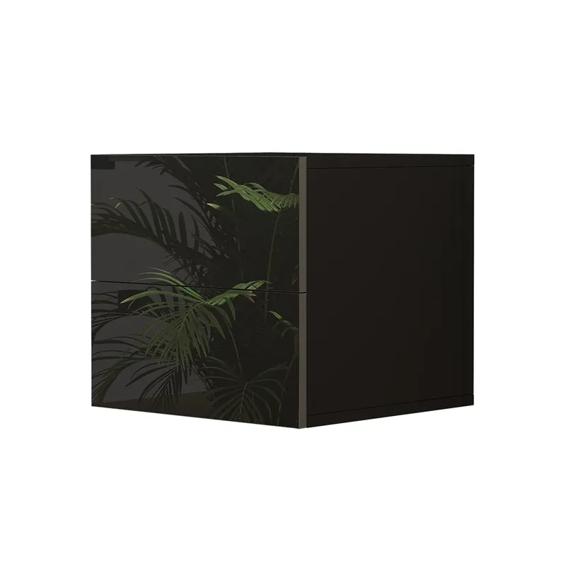 Noční stolek Sofie Černý vysoký lesk 49.6 x 51.2 cm Vicco Vrácení Zdarma