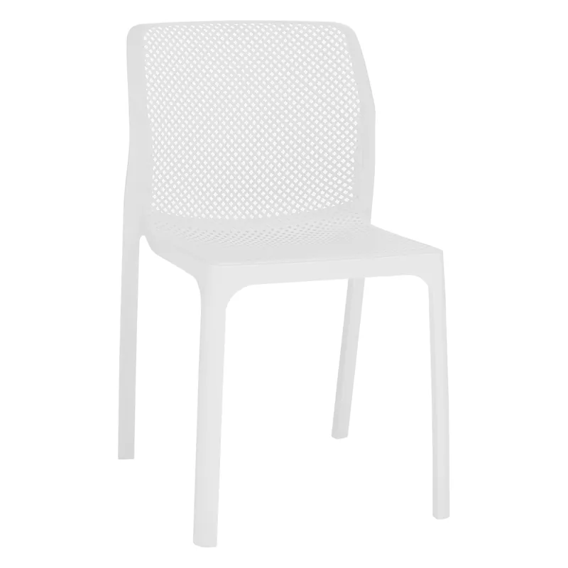 Stohovatelná židle, bílá / plast, LARKA Pouze Dnes