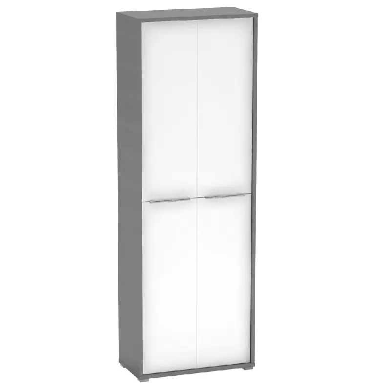 Odeslání Ihned Vysoká skříň, grafit/bílá, RIOMA NEW TYP 5