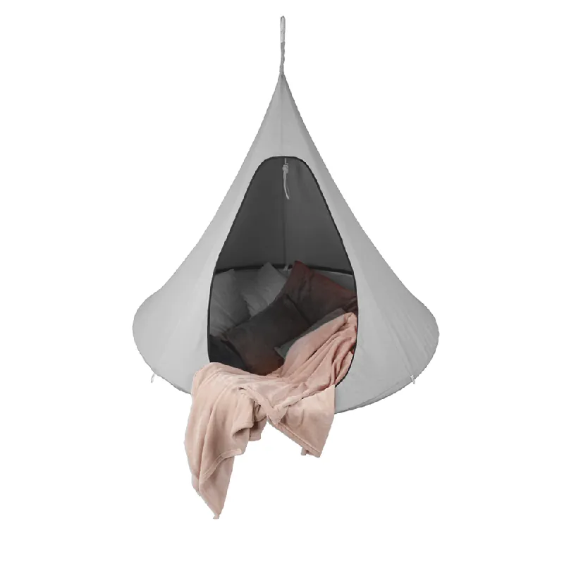 Závěsné houpací křeslo, světle šedá, KLORIN NEW KIDS CACOON HAMMOCK Speciální Cena