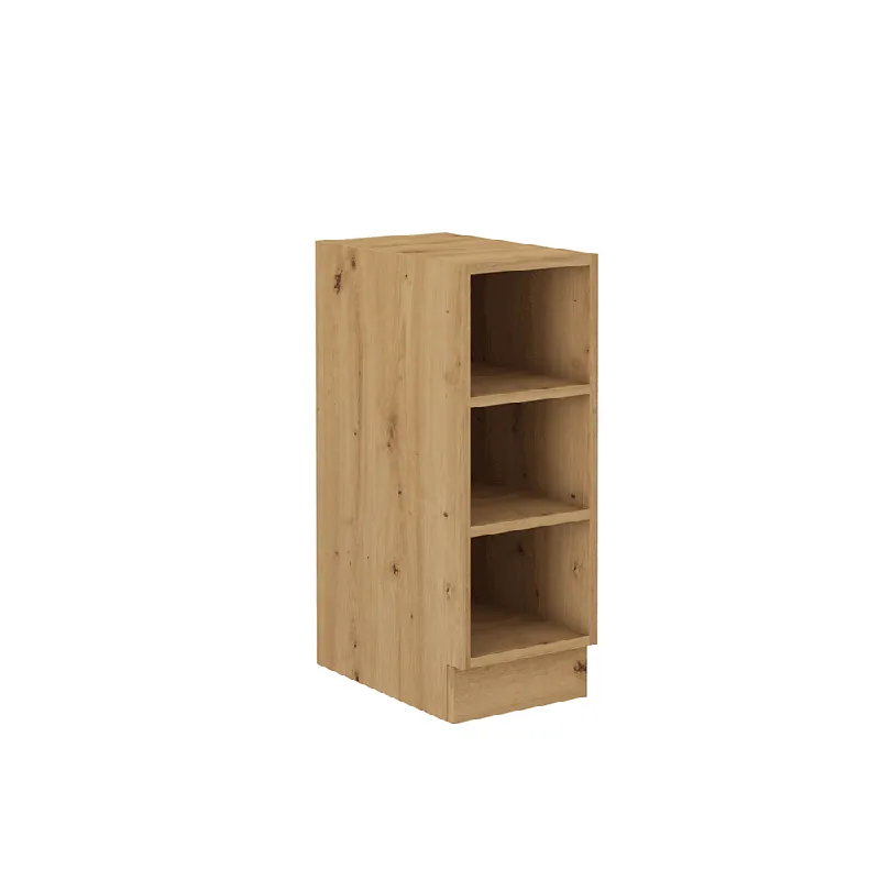 Spodní otevřená skříňka, černý mat / dub artisan, Monro 30 D OTW BB Odeslání Ihned