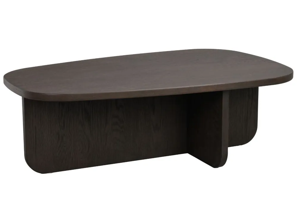 Hnědý dubový koneferenční stolek BILLINGS 118 x 73 cm Top Prodej