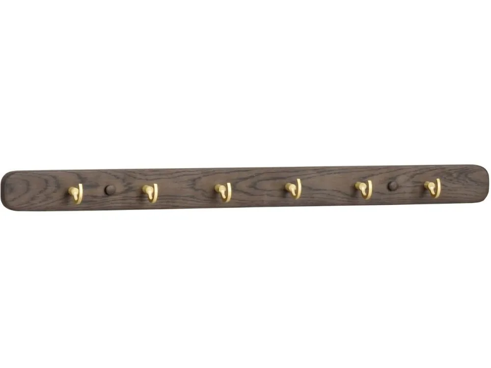 Zlevněný Hnědý dubový nástěnný věšák ROWICO INVERNESS 65 cm