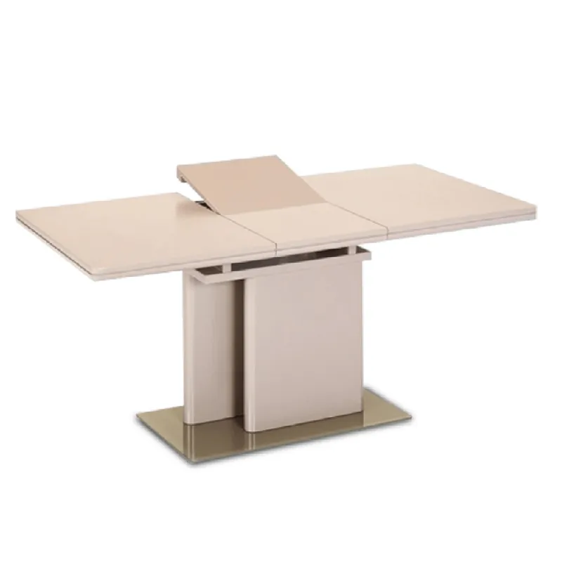Top Prodej Jídelní rozkládací stůl, capuccino extra vysoký lesk, 120-160x80 cm, Virat