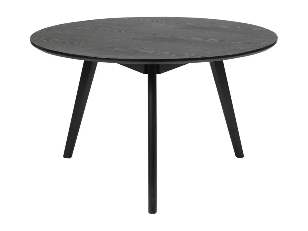 Černý jasanový konferenční stolek ROWICO YUMI 90 cm Vysoce Kvalitní