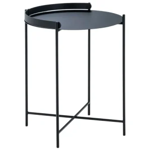 Přímo Od Výrobce Černý kovový odkládací stolek HOUE Edge 46 cm