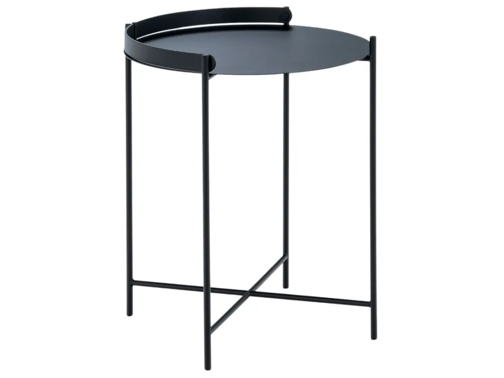 Přímo Od Výrobce Černý kovový odkládací stolek HOUE Edge 46 cm