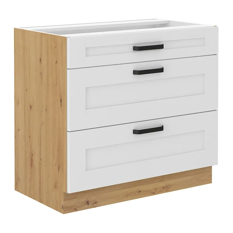 Doprava Zdarma Spodní skříňka, bílá/dub artisan, LULA 80 D 3S BB