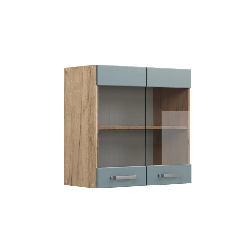 Top Prodej Skleněná kuchyňská skříňka R-Line Modrošedá 60 cm Vicco