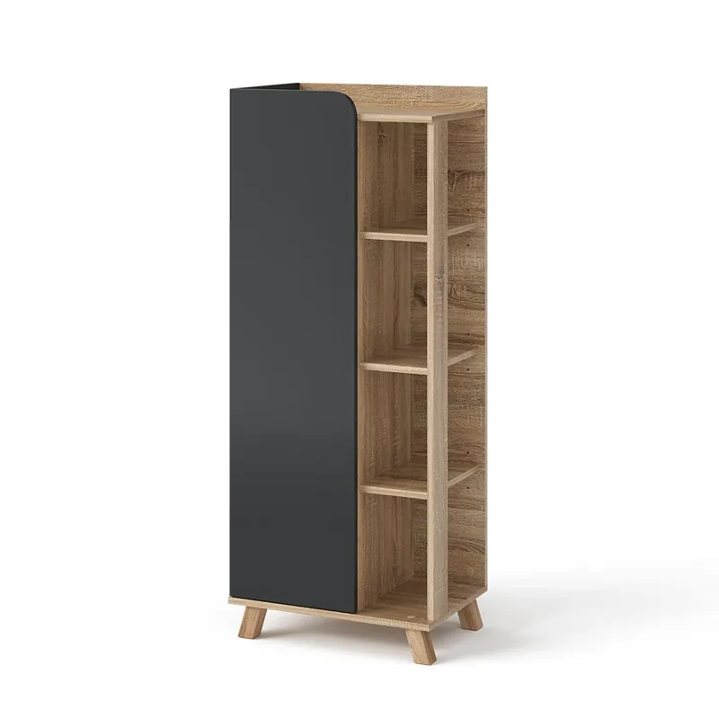 Midi skříňka Karen Sonoma/antracit 50 x 128 cm s dveřmi a otevřenými přihrádkami Vicco Nejprodávanější