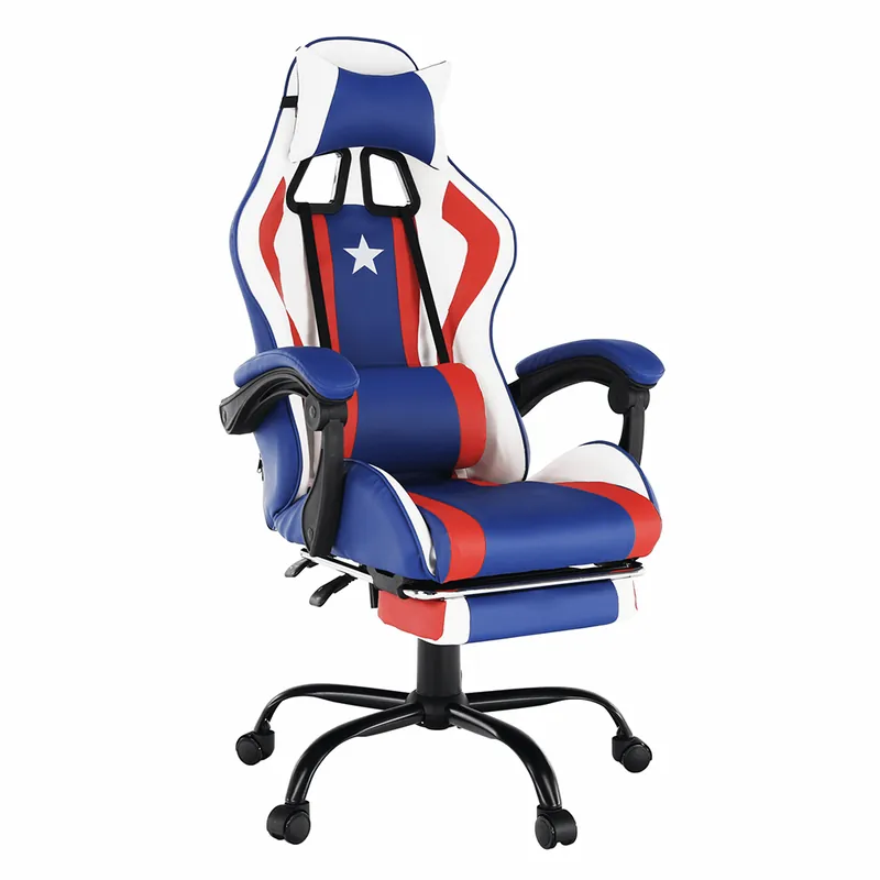 Must-Have Kancelářské/herní křeslo, modrá/červená/bílá, CAPTAIN NEW