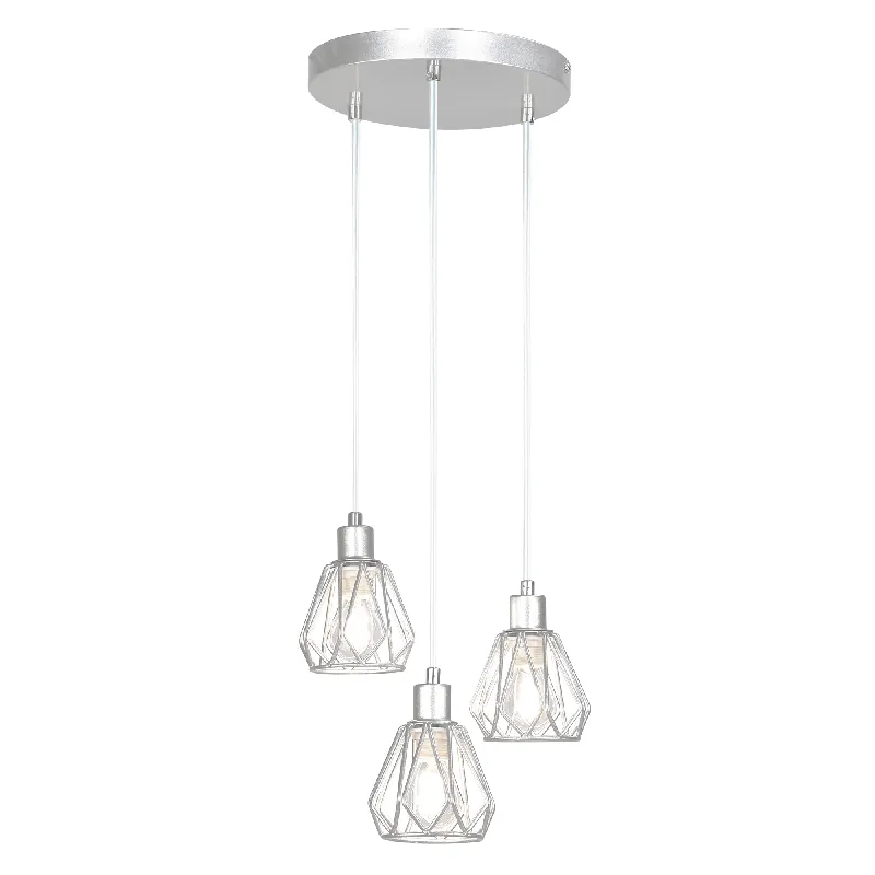 Visící lampa, stříbrná/kov, OKIRA TYP 1 Nízká Cena