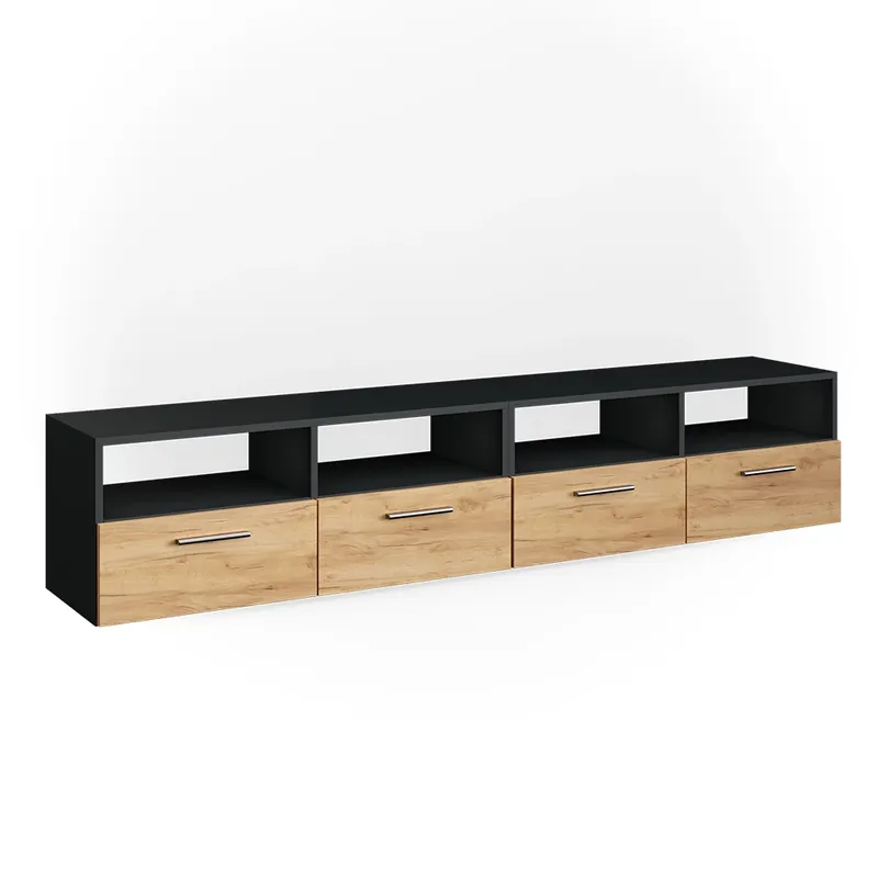 Autentický Nízký nábytek pod televizi Diego Antracit 190 x 38 cm Vicco