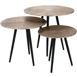 Set kovových odkládacích stolků Vittorio 32/40/48 cm Přímo Od Výrobce