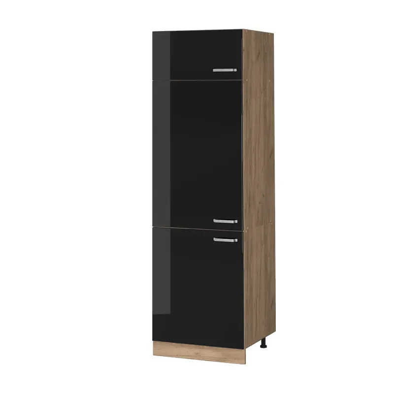 Výprodej Skříňka na lednici R-Line Černý vysoký lesk 60 cm Vicco