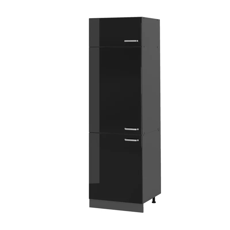 Bezpečná Platba Skříňka na lednici R-Line Černý vysoký lesk 60 cm Vicco