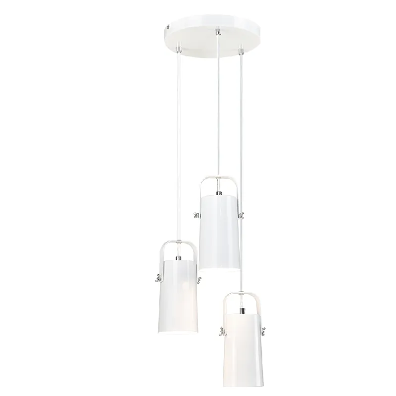 Visící lampa, bílá / kov, DEVAN Rychlé Dodání