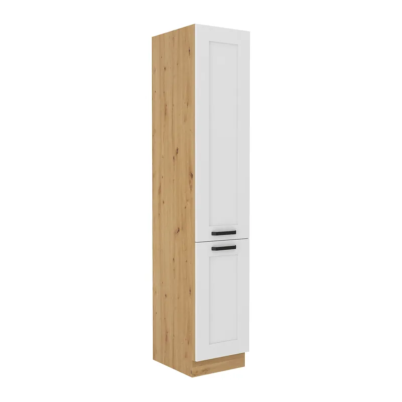 Akční Nabídka Vysoká skříňka, bílá/dub artisan, LULA 40 DK-210 2F