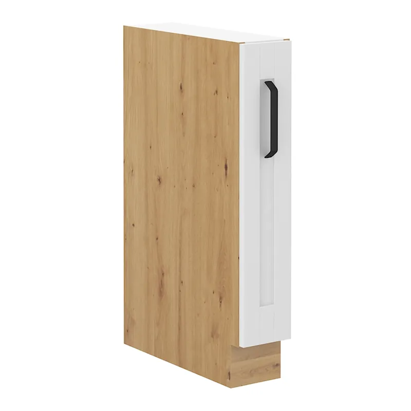 Must-Have Spodní skříňka s výsuvným košem, bílá/dub artisan, LULA D15 CARGO