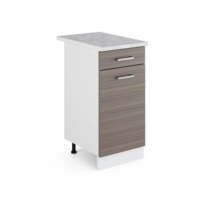 Univerzální základní jednotka R-Line Šedá 40 cm se zásuvkou, s pracovní deskou Vicco Oblíbený