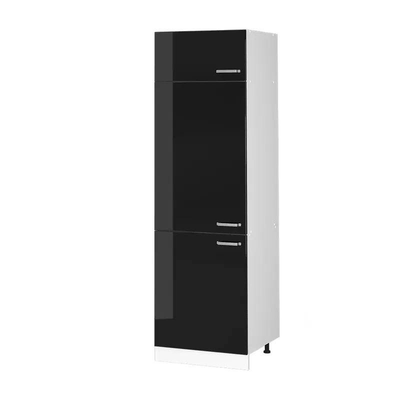 Univerzální spížní skříňka R-Line Černý vysoký lesk 60 cm s dvířky Vicco Výhodná Nabídka