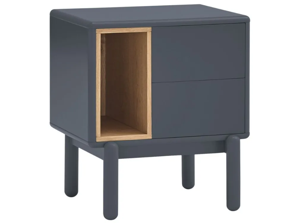 Antracitově šedý lakovaný noční stolek Teulat Corvo 48 x 35 cm Pouze Dnes