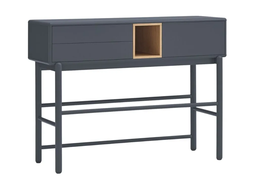 Antracitově šedý lakovaný toaletní stolek Teulat Corvo 120 x 35 cm Přímo Od Výrobce