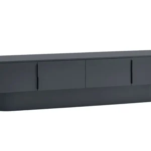 Antracitově šedý lakovaný TV stolek Totem 200 x 47 cm Akční Nabídka