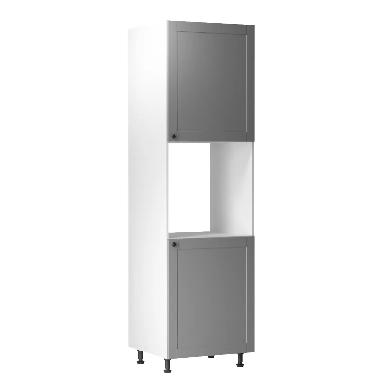 Nakupujte Hned Vysoká skříňka na vestavnou troubu, šedá matná/bílá, univerzální, LAYLA D60P