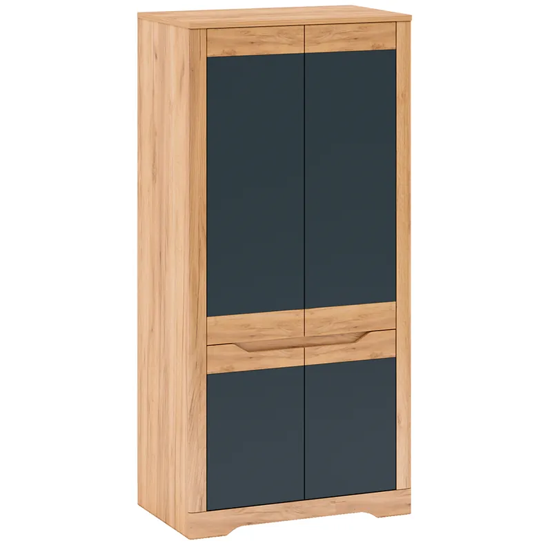 Věšáková skříň Q, dub craft zlatý/grafit šedá, FIDEL Pouze Dnes