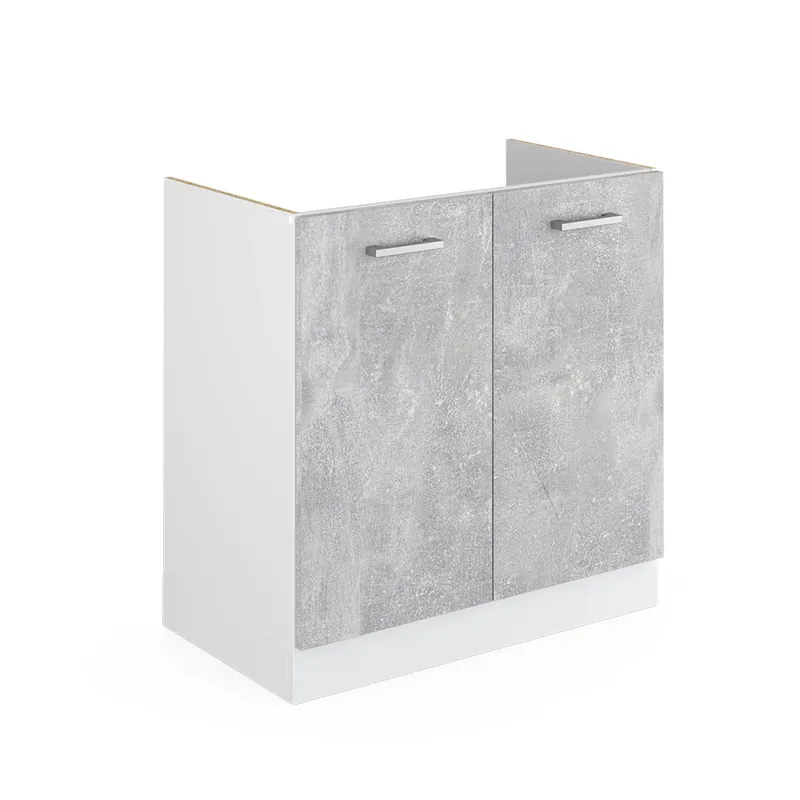 Poslední Šance Základní jednotka pro dřez R-Line Beton 80 cm s dvířky, bez pracovní desky Vicco