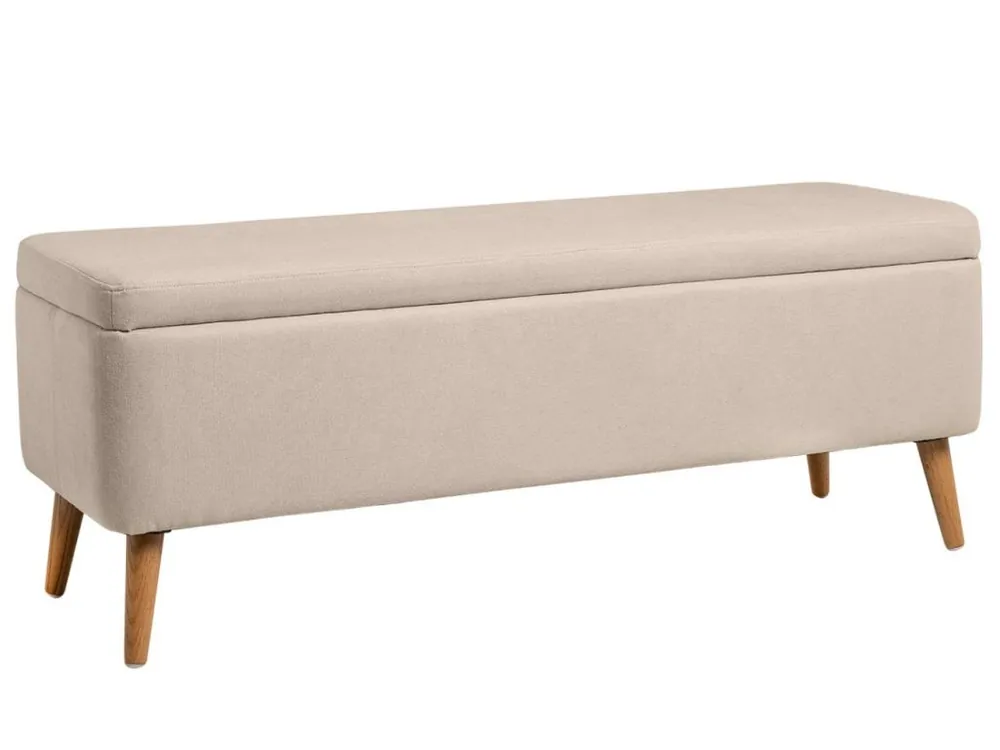 Doprava Zdarma Béžová čalouněná lavice Somcasa Zurich 120 cm s úložným prostorem