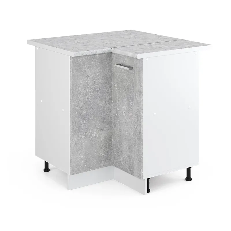 Univerzální rohová skříň R-Line Beton 75.6 cm s dvířky, s pracovní deskou Vicco Akční Cena