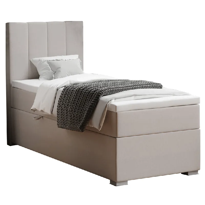 Pouze Dnes Boxspringová postel, jednolůžko, taupe, 80x200, levá, BRED