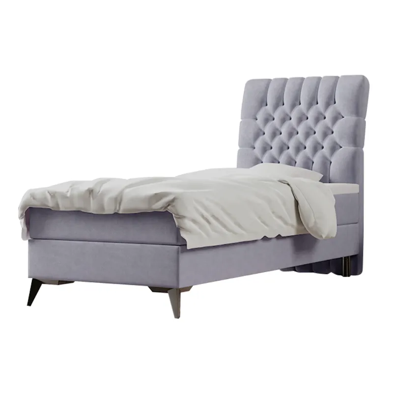 Časově Omezené Boxspringová postel, jednolůžko, šedá, 90x200, pravá, BARY
