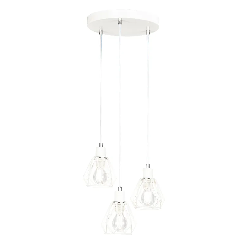 Visící lampa, bílá/kov, OKIRA TYP 1 Oblíbený