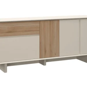 Béžová komoda Carpi 180 x 45 cm s dubovým dekorem Odeslání Ihned