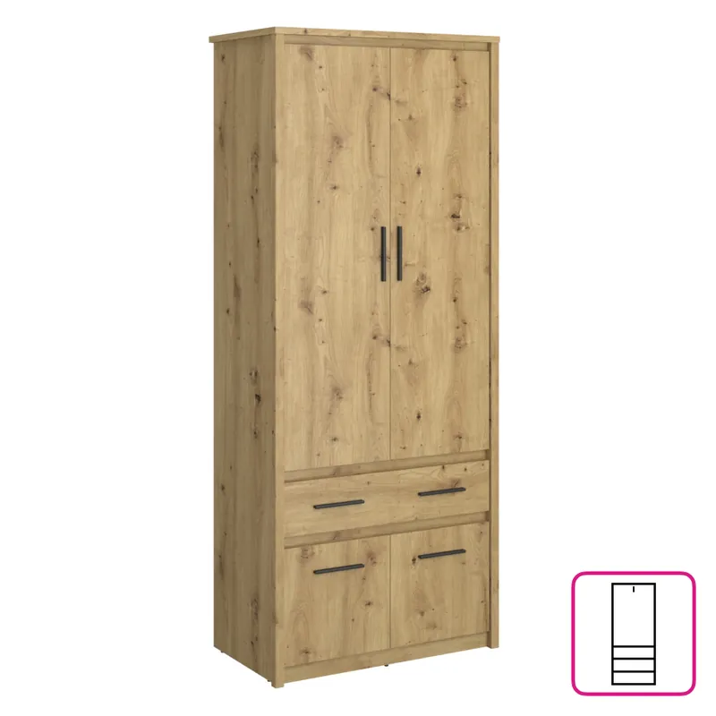 Finální Výprodej Skříň 4D1S/40, dub artisan, AIRON