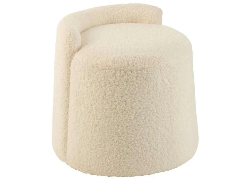 Bílá bouclé stolička J-line Balio 38 cm Nejprodávanější