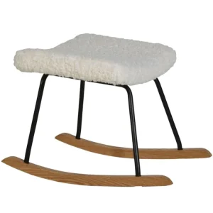 Bílá čalouněná podnožka Quax De Luxe 57 x 42 cm Vysoce Kvalitní
