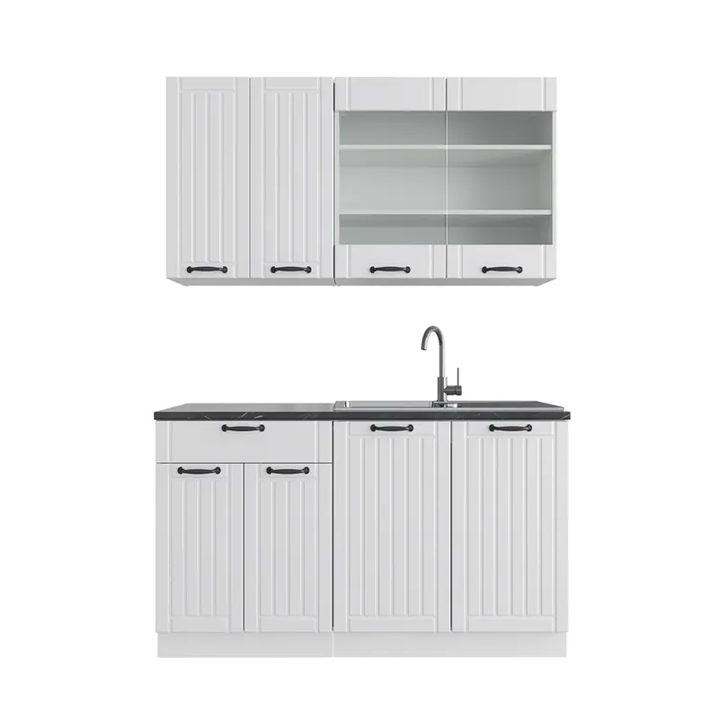 Oblíbený Jednotková kuchyně Fame-Line Bílý venkovský dům/bílá 140 cm , PD Antracit Vicco