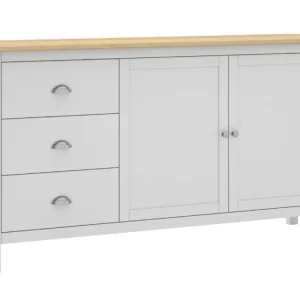 Bílá dřevěná komoda Marckeric Misti 150 x 40 cm Tovární Cena