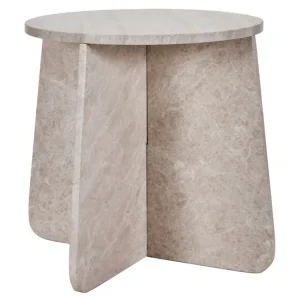 Akční Nabídka Béžový mramorový odkládací stolek Marb 48 cm