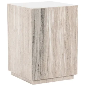 Horká Nabídka Béžový mramorový odkládací stolek Vince 30,5 x 30,5 cm